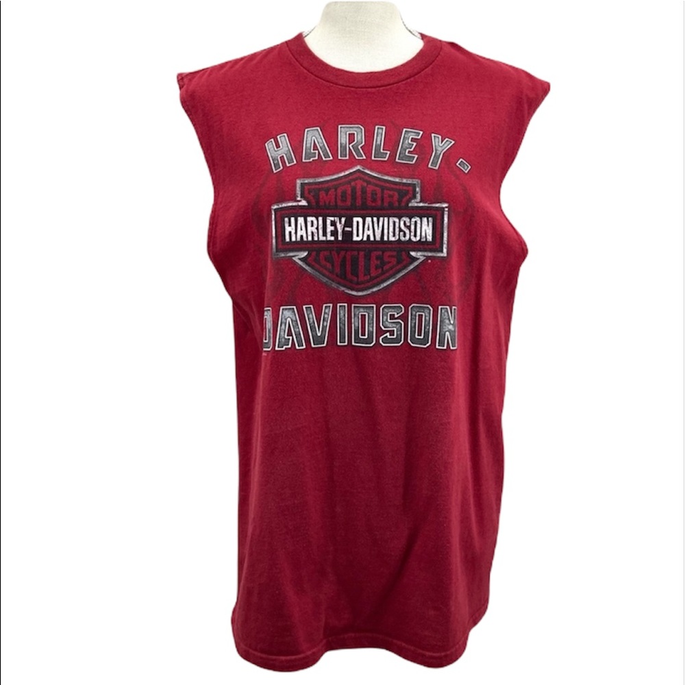 HARLEY-DAVIDSON Men’s/Unisex Red Muscle Tank Top Size Medium